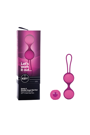 Вагинальные шарики дуэт STELLA II со сменным грузом розовые