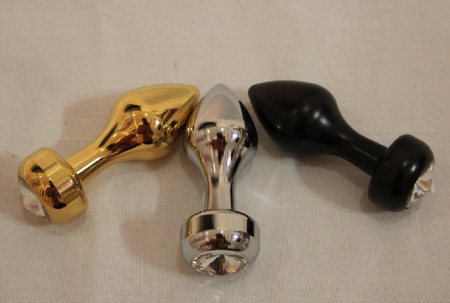 Втулка анальная металл со стразой