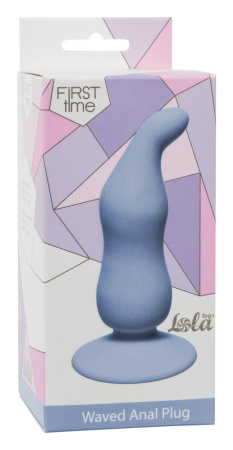 Анальная пробка WAVED ANAL PLUG BLUE (1)