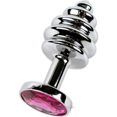 Втулка анальная металл со стразой 