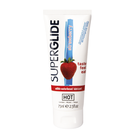 Съедобный лубрикант со вкусом клубники 75 мл.Strawberry 