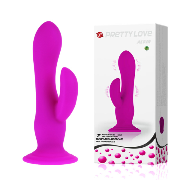 Вибромассажер с клиторальным стимулятором ALVIN 